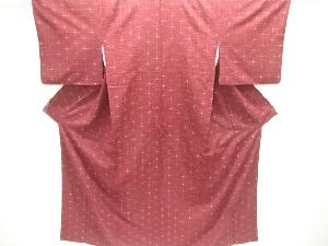 麻の葉模様織り出し手織り紬着物